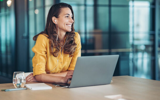 Professional woman learning how to get student loan stress relief with expert guidance