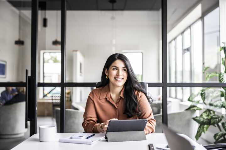 Businesswoman learns about different student loan assistance programs